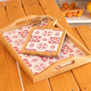 conjunto bandeja y tabla crianza montessori